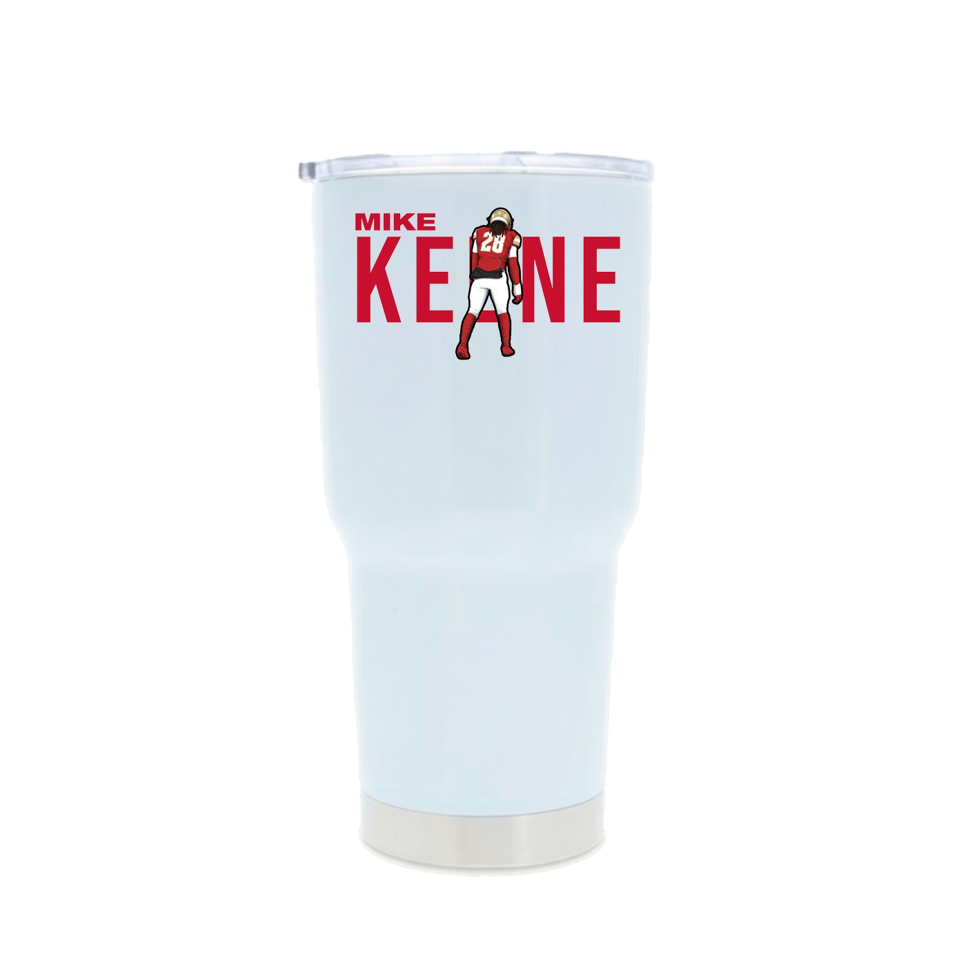 30oz Stainless Steel Tumbler — Player Name in White