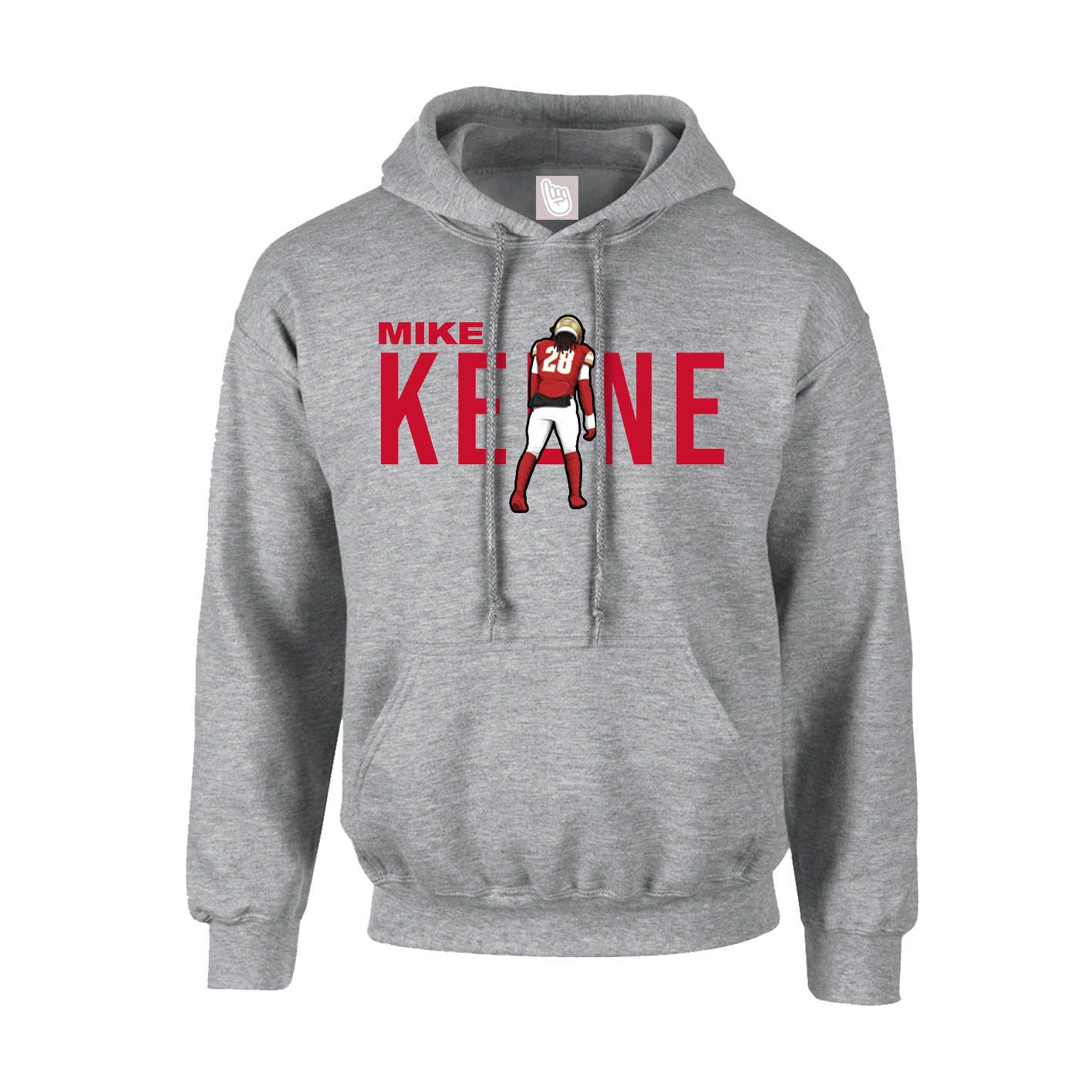 Hoodie — Player Name in Grey