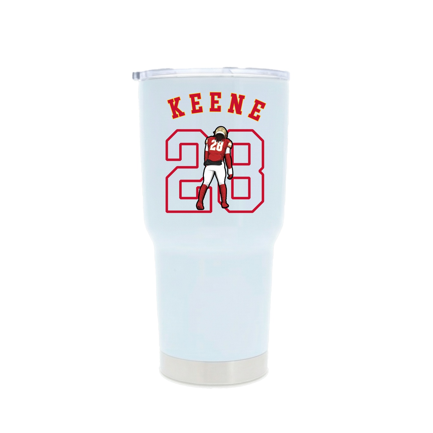 30oz Stainless Steel Tumbler — Shirsey Arch in White