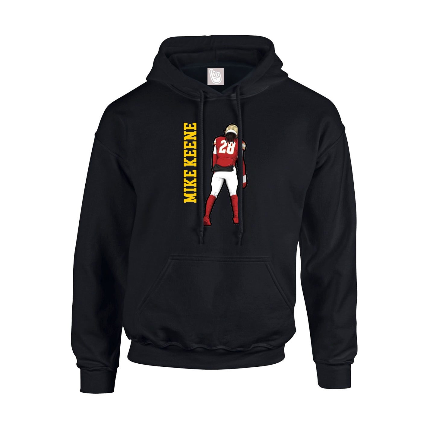 Youth Hoodie — Name Vertical in Black