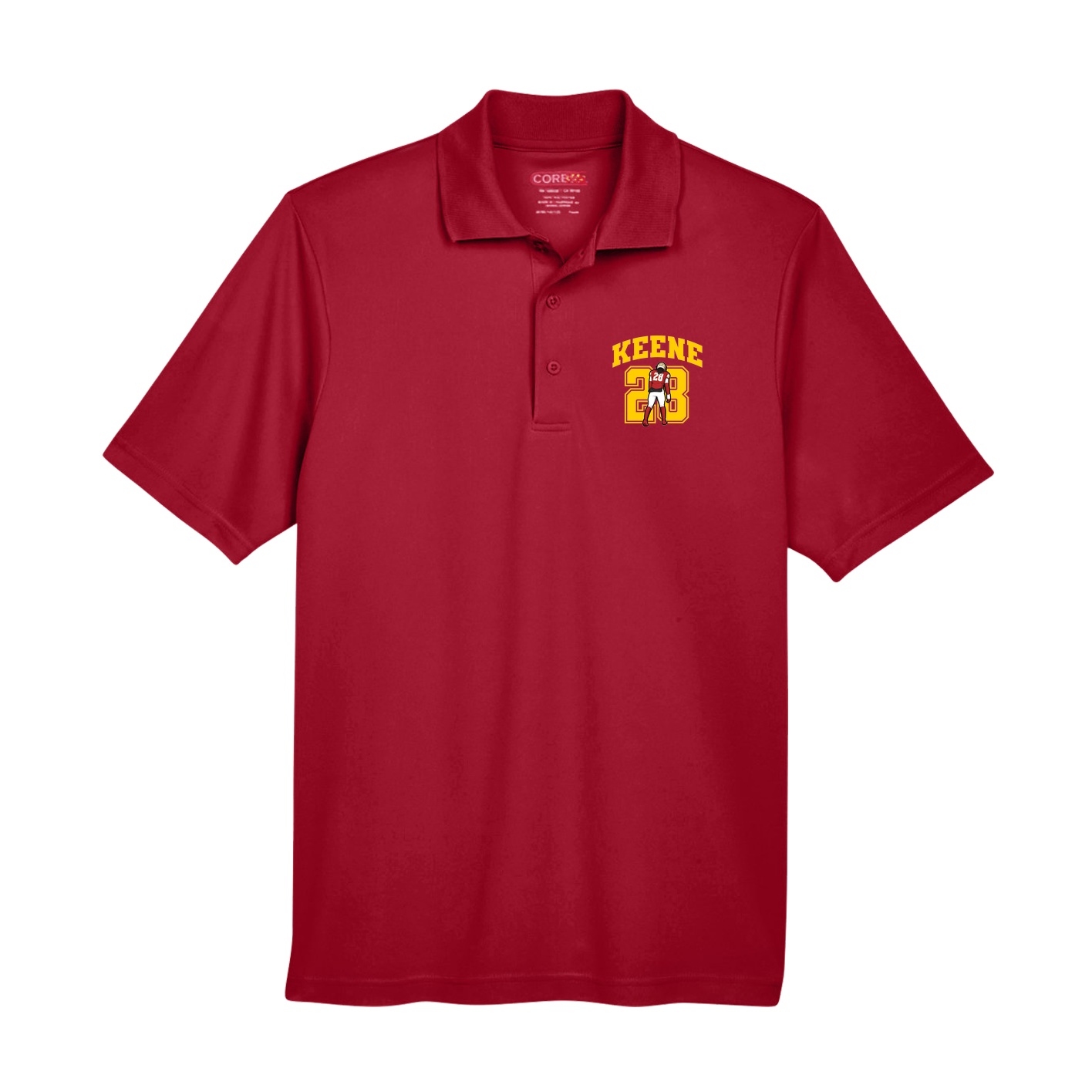 Performance Polo — Number in Red