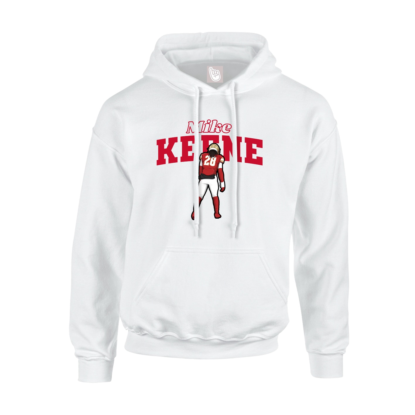 Hoodie — Name Arch in White