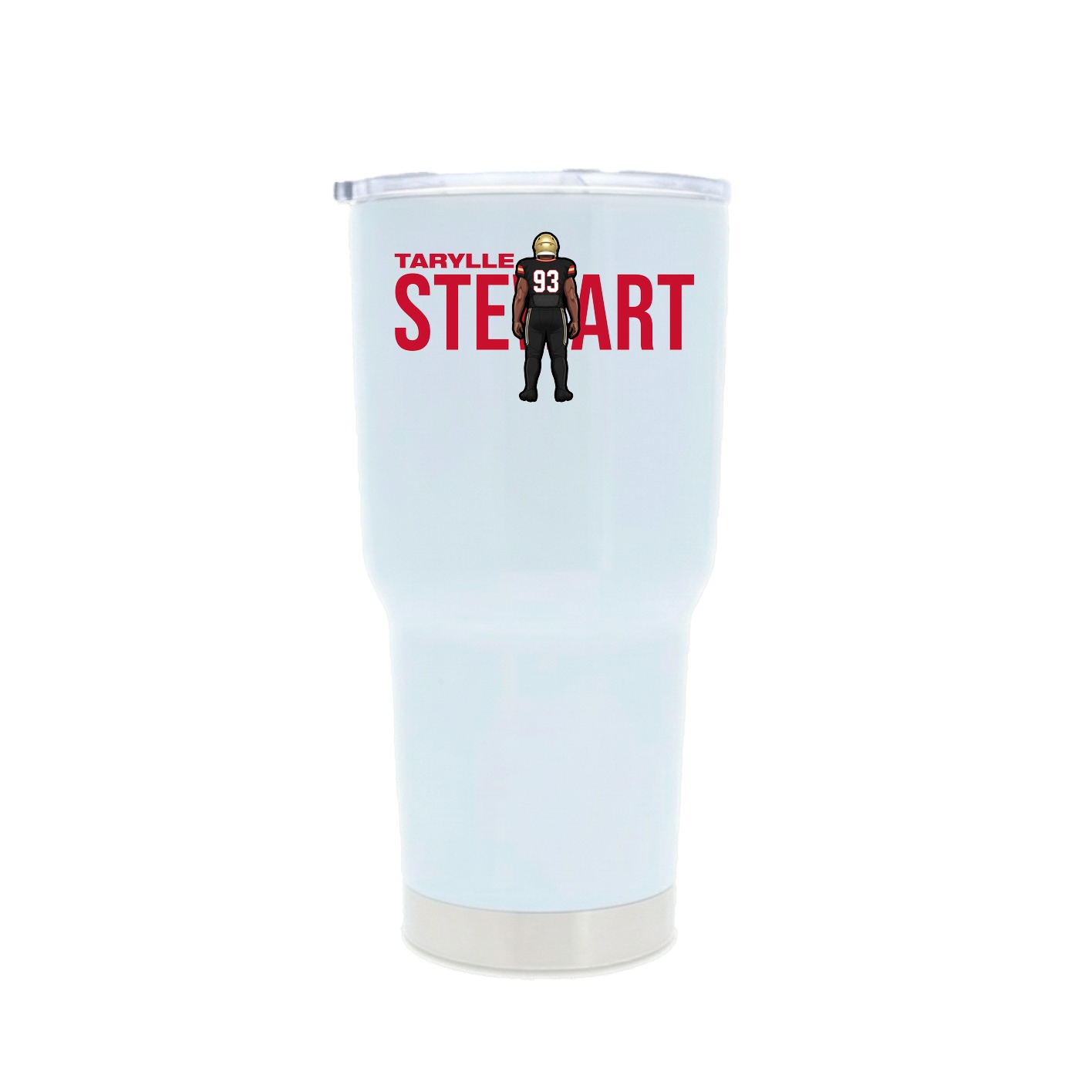 30oz Stainless Steel Tumbler — Player Name in White