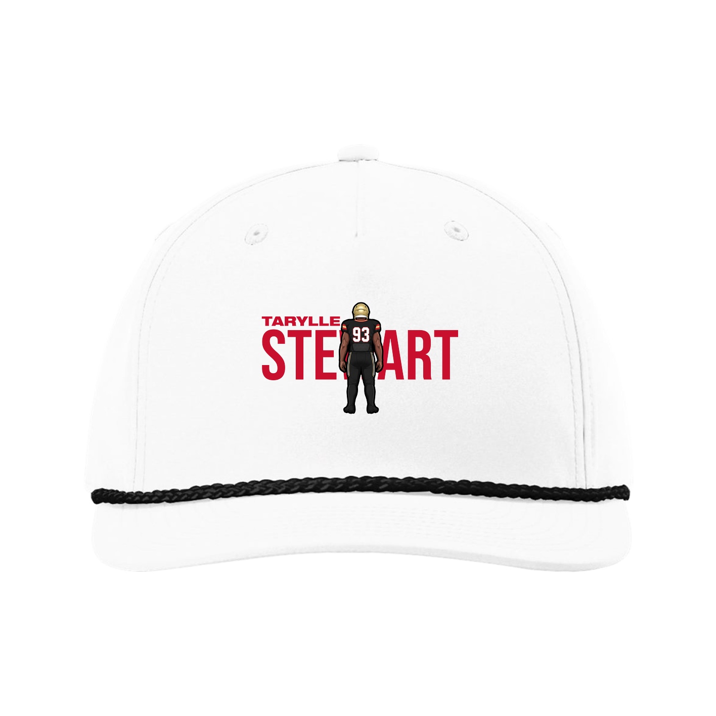 Five-Panel Classic Rope Cap — Player Name in White