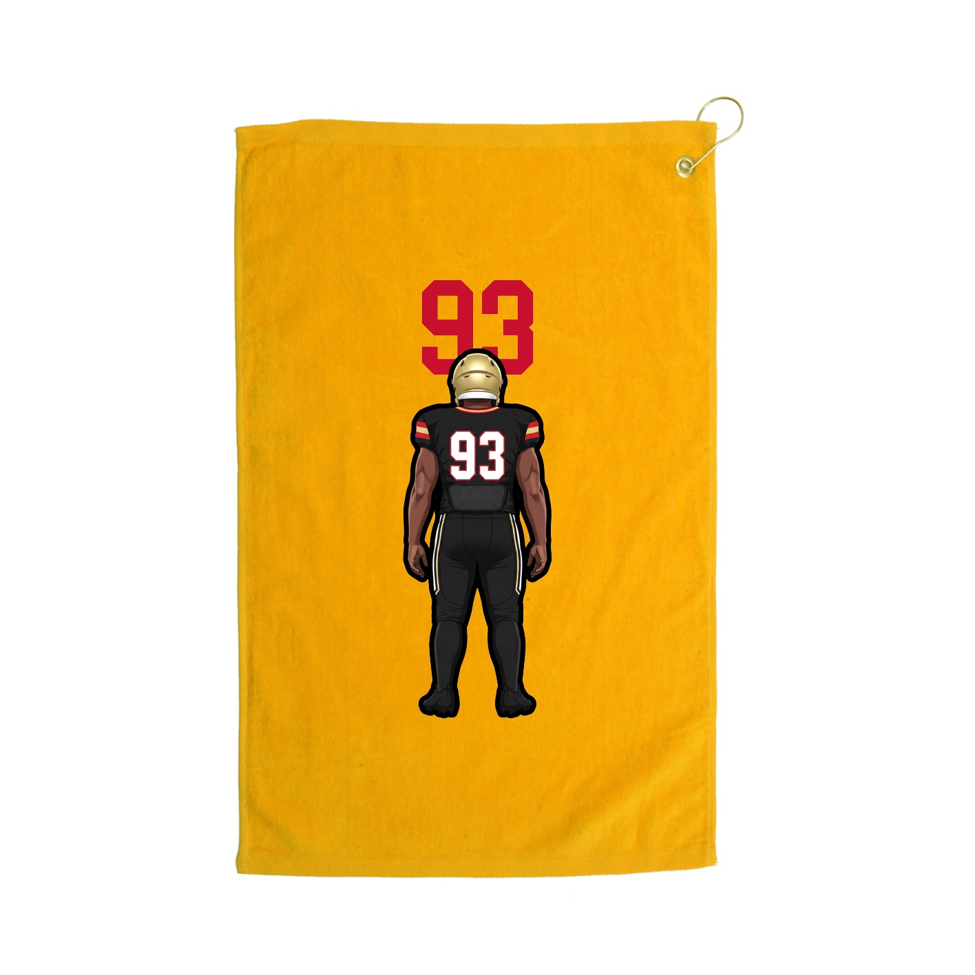 Golf Towel — Number Top in Gold