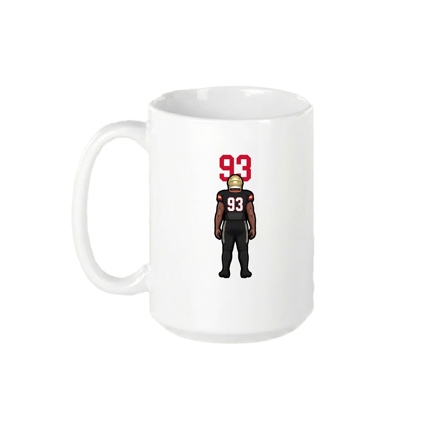 15oz Coffee Mug — Number Top in White