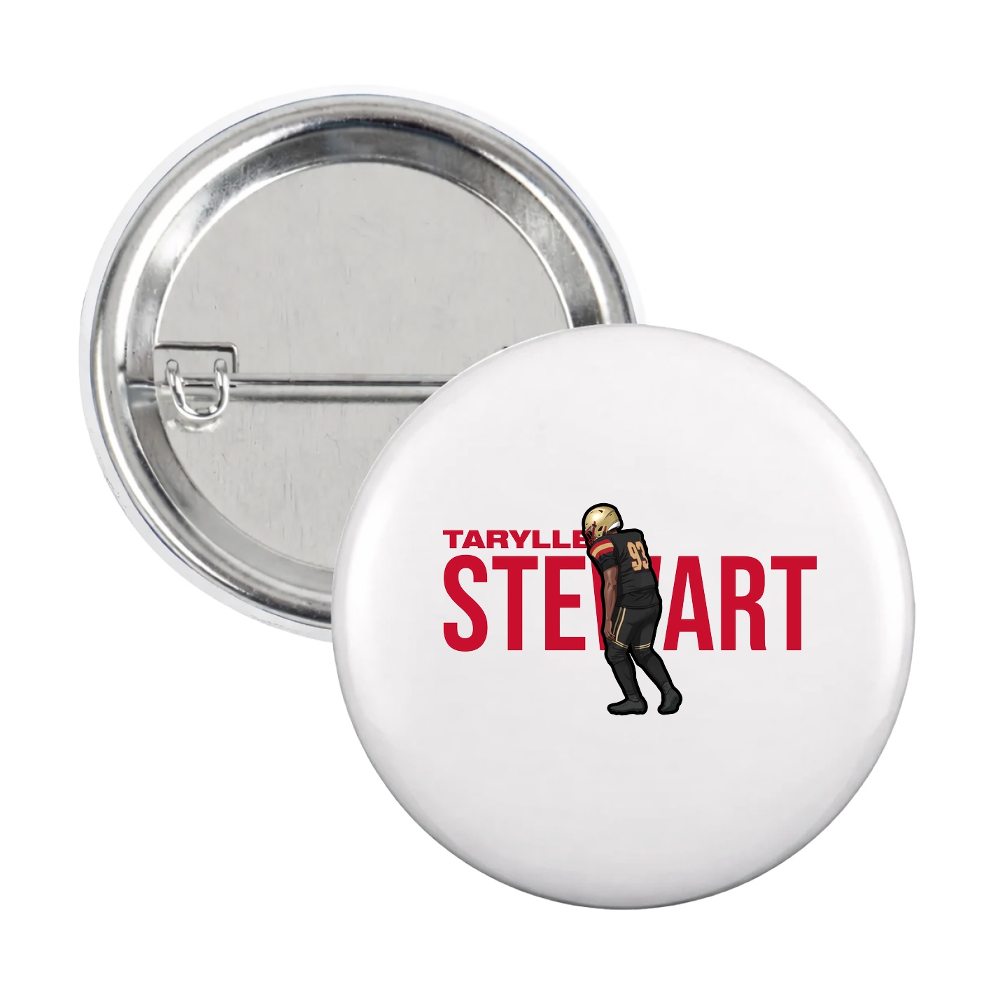 Game Day Button — Player Name in White