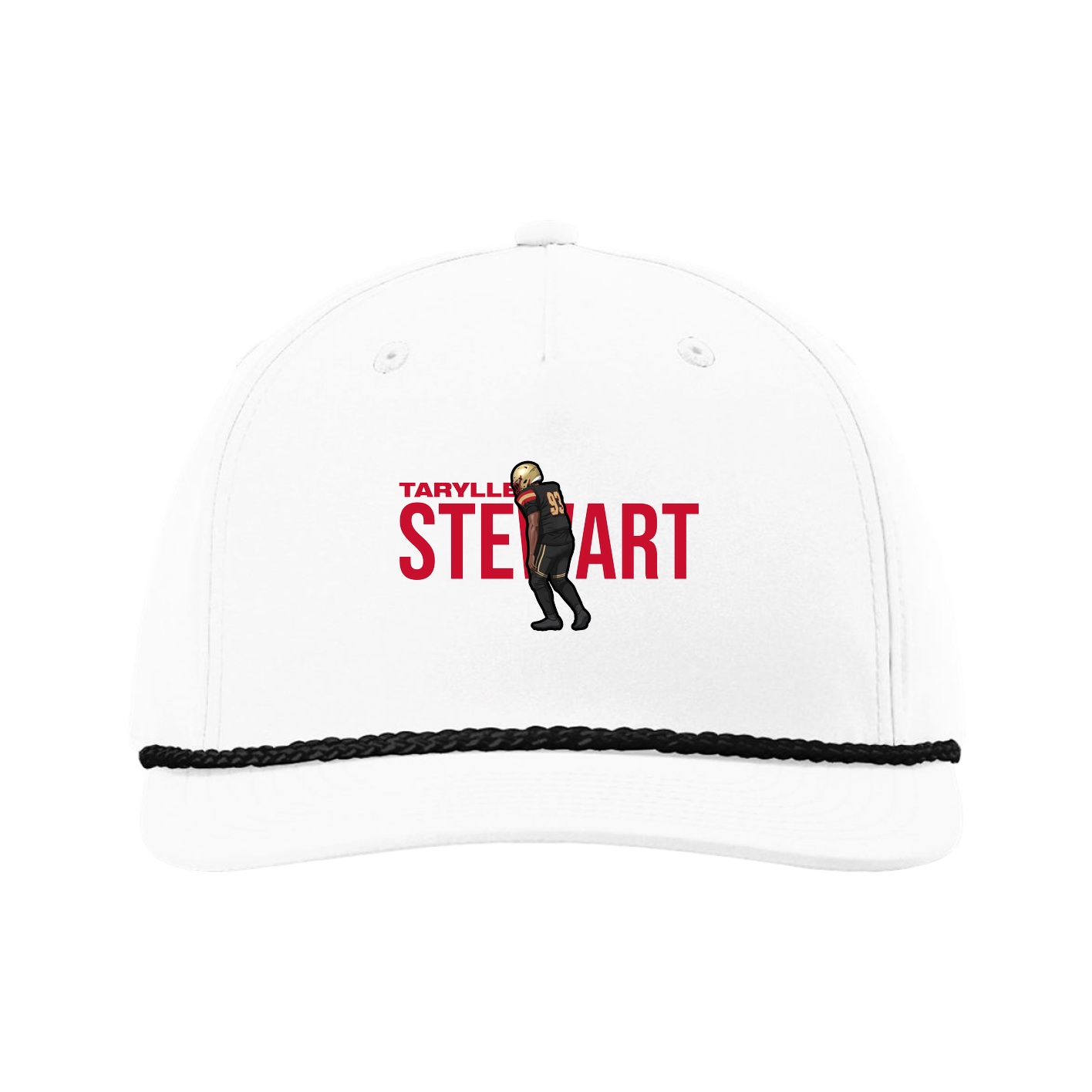 Five-Panel Classic Rope Cap — Player Name in White