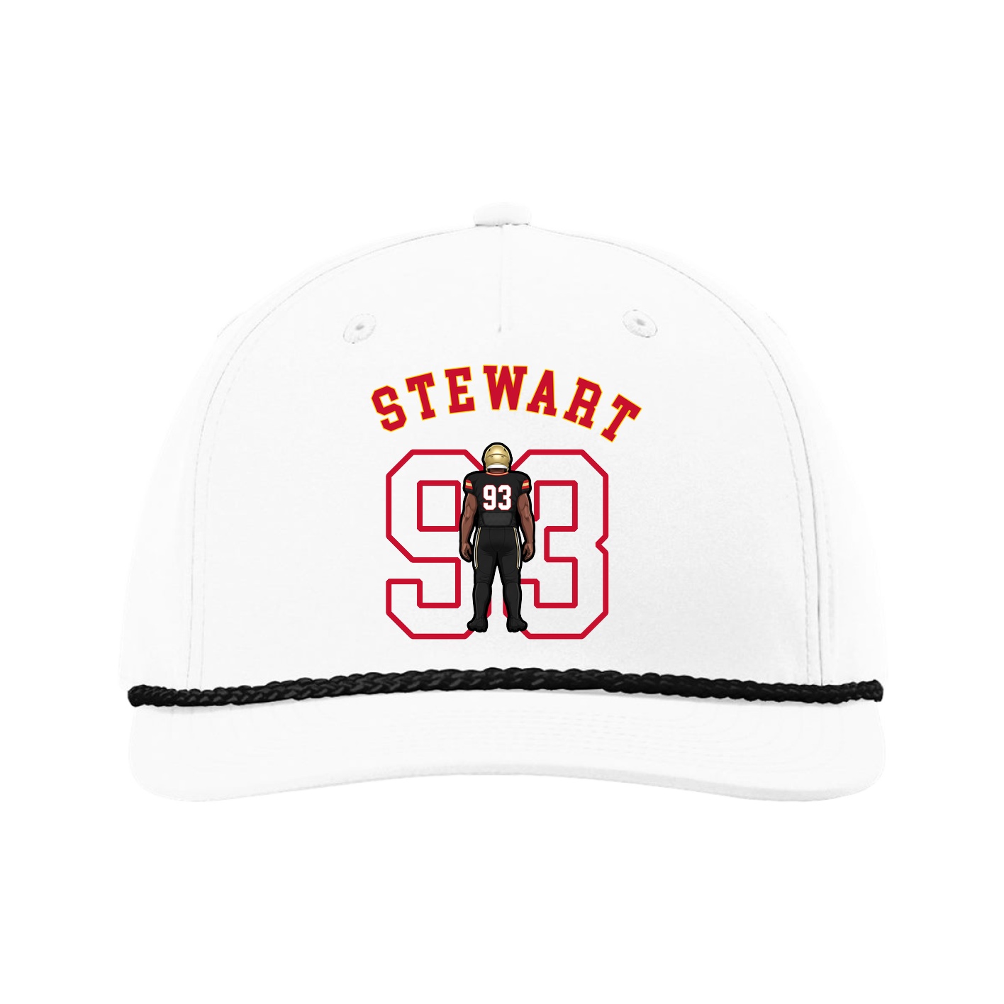 Five-Panel Classic Rope Cap — Shirsey Arch in White