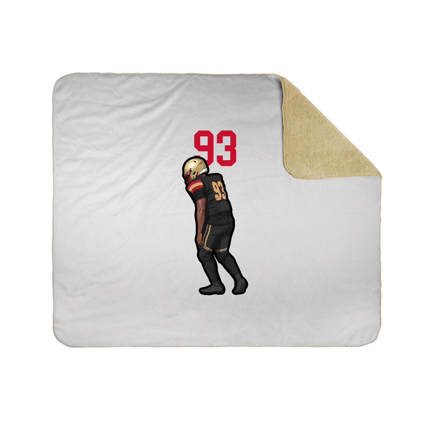 Throw Blanket — Number Top in White