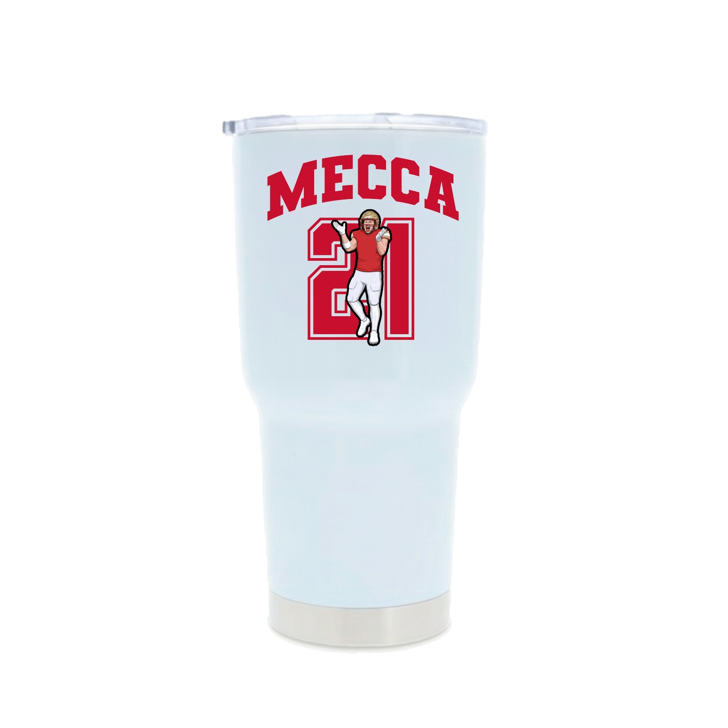 30oz Stainless Steel Tumbler — Number in White