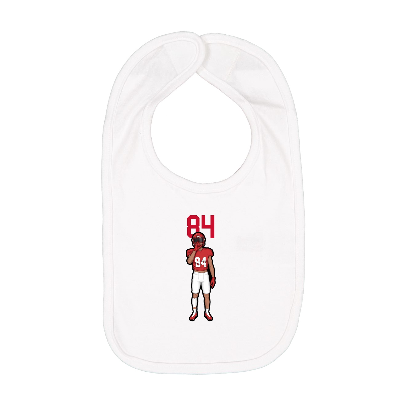 Infant Bib — Number Top in White