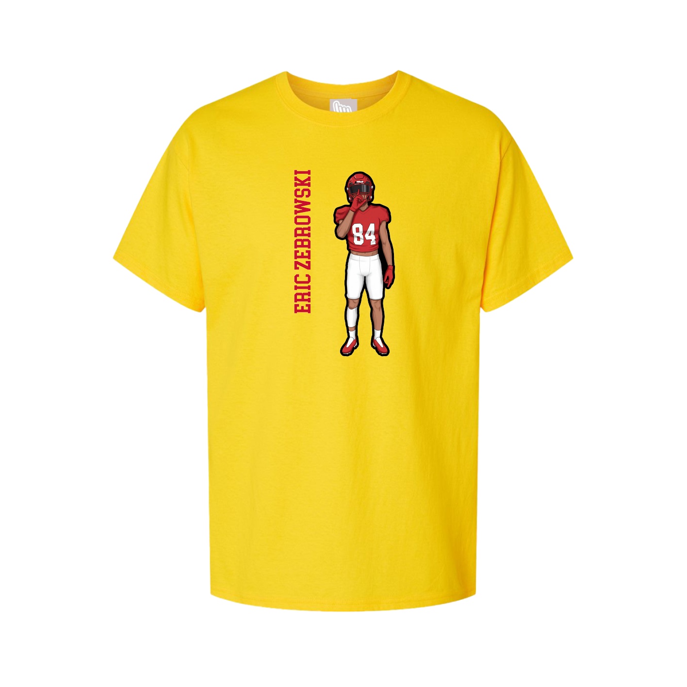 Youth Tee — Name Vertical in Gold
