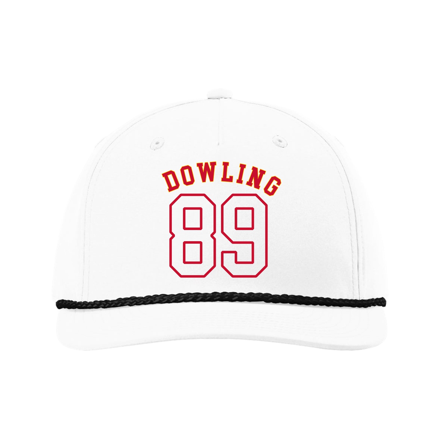 Five-Panel Classic Rope Cap — Shirsey Arch in White