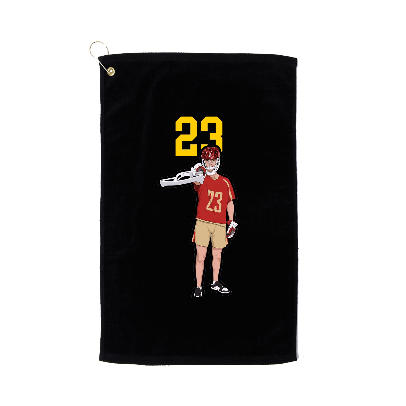 Golf Towel — Number Top in Black