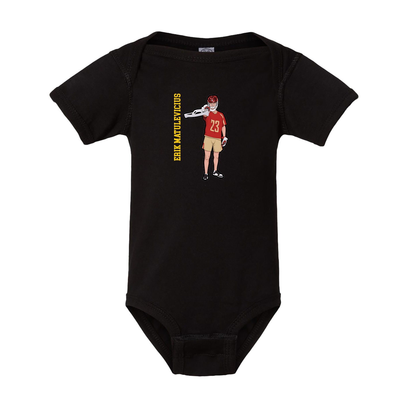 Baby Onesie — Name Vertical in Black