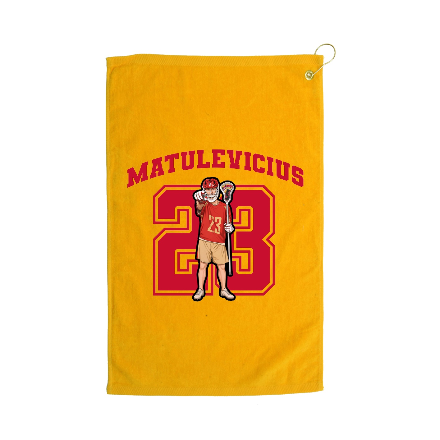 Golf Towel — Number in Gold