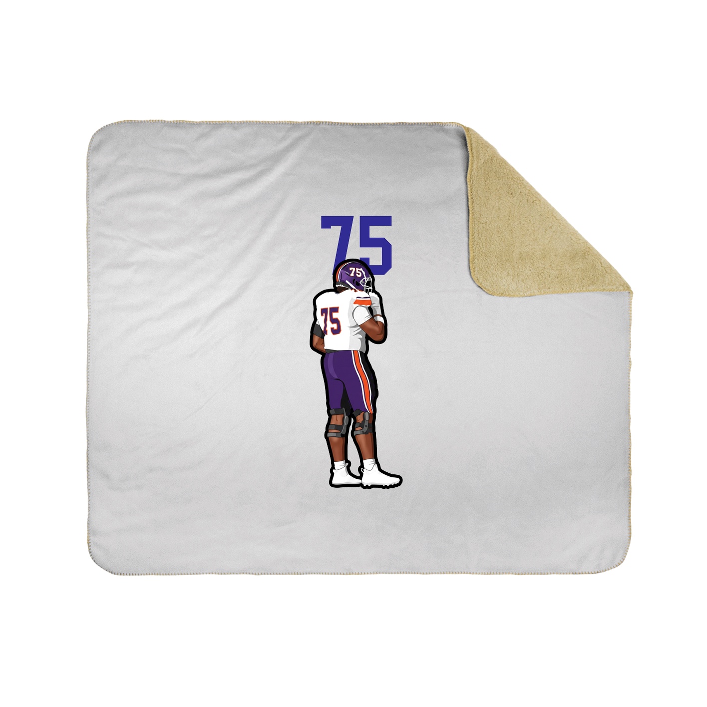 Throw Blanket — Number Top in White