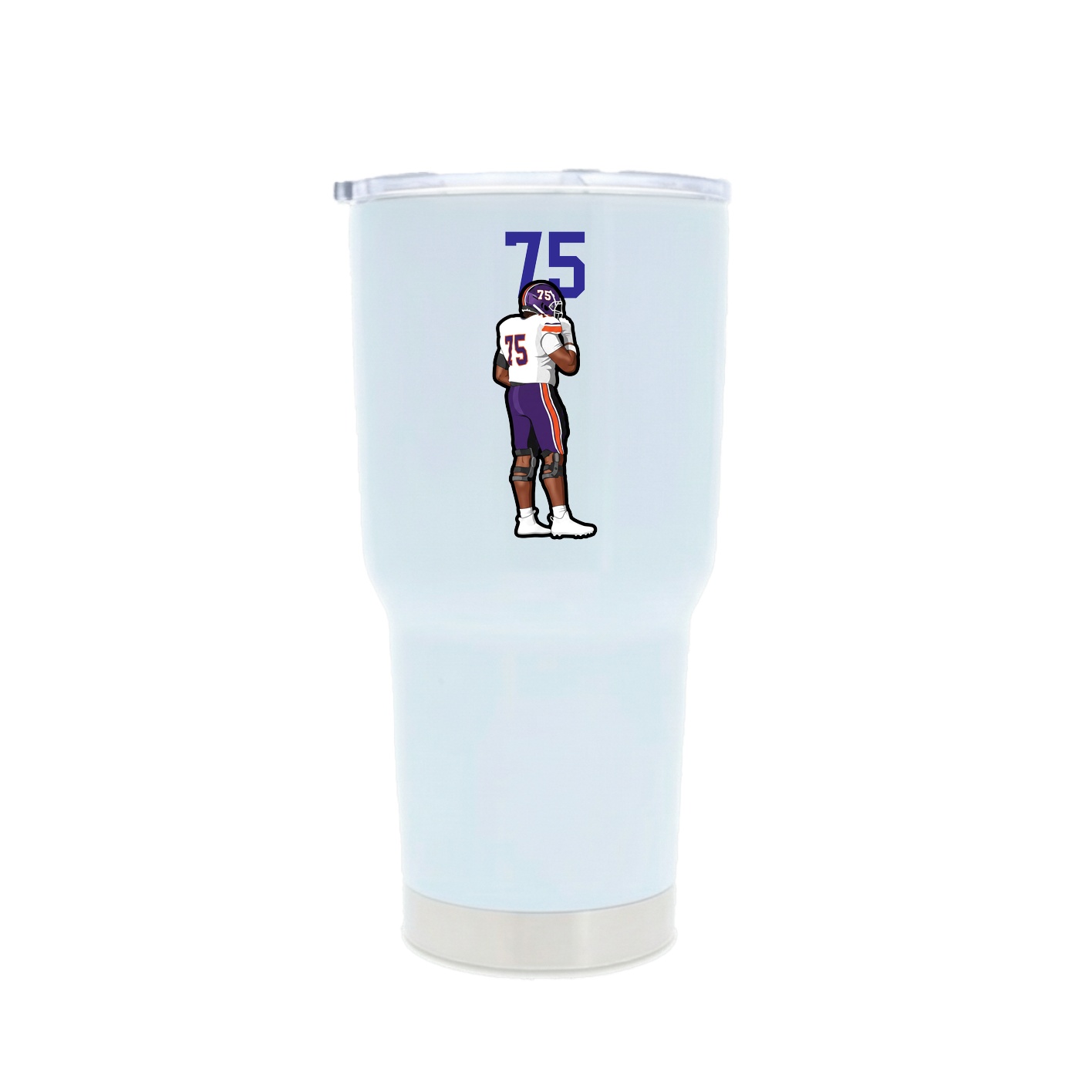 30oz Stainless Steel Tumbler — Number Top in White