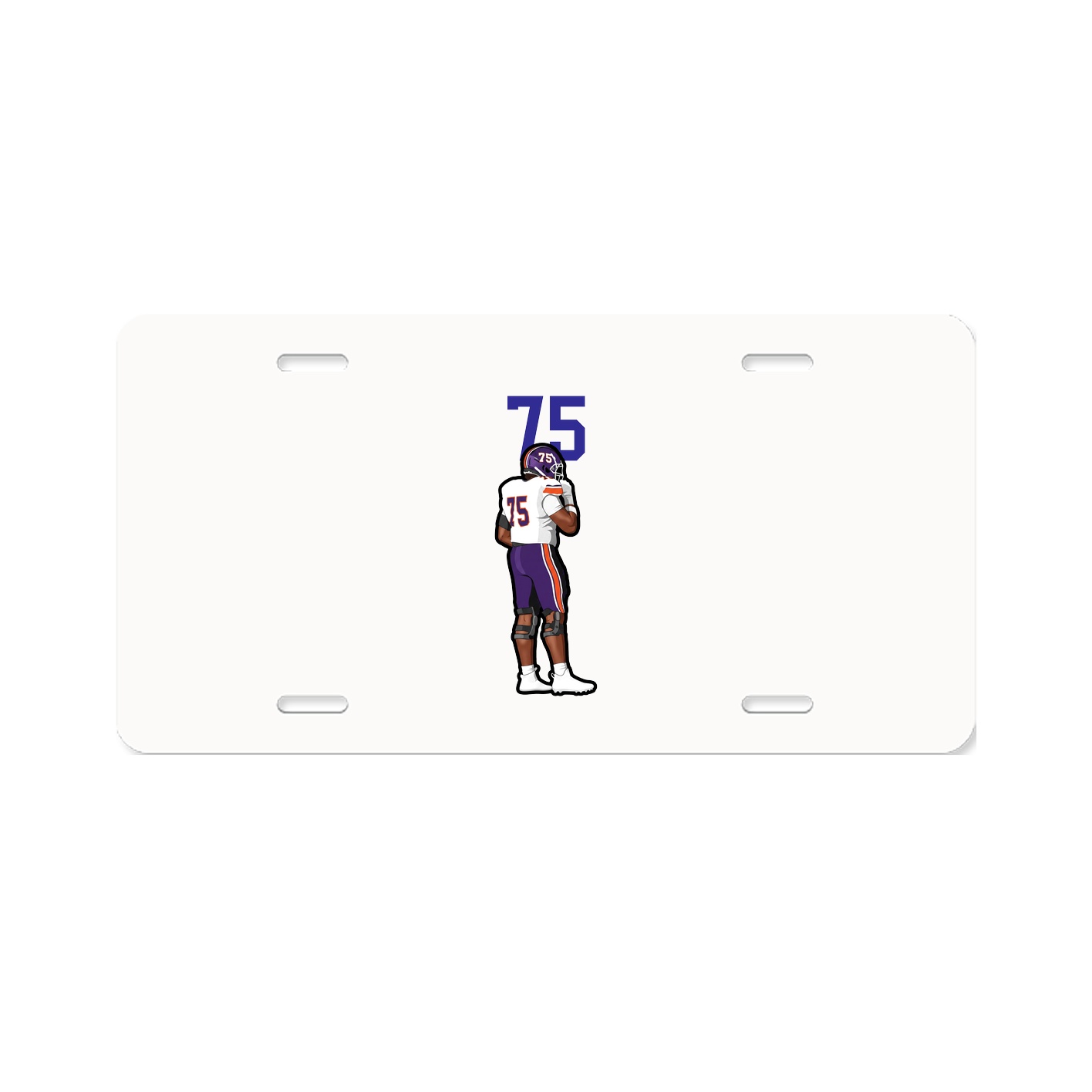 License Plate — Number Top in Classic