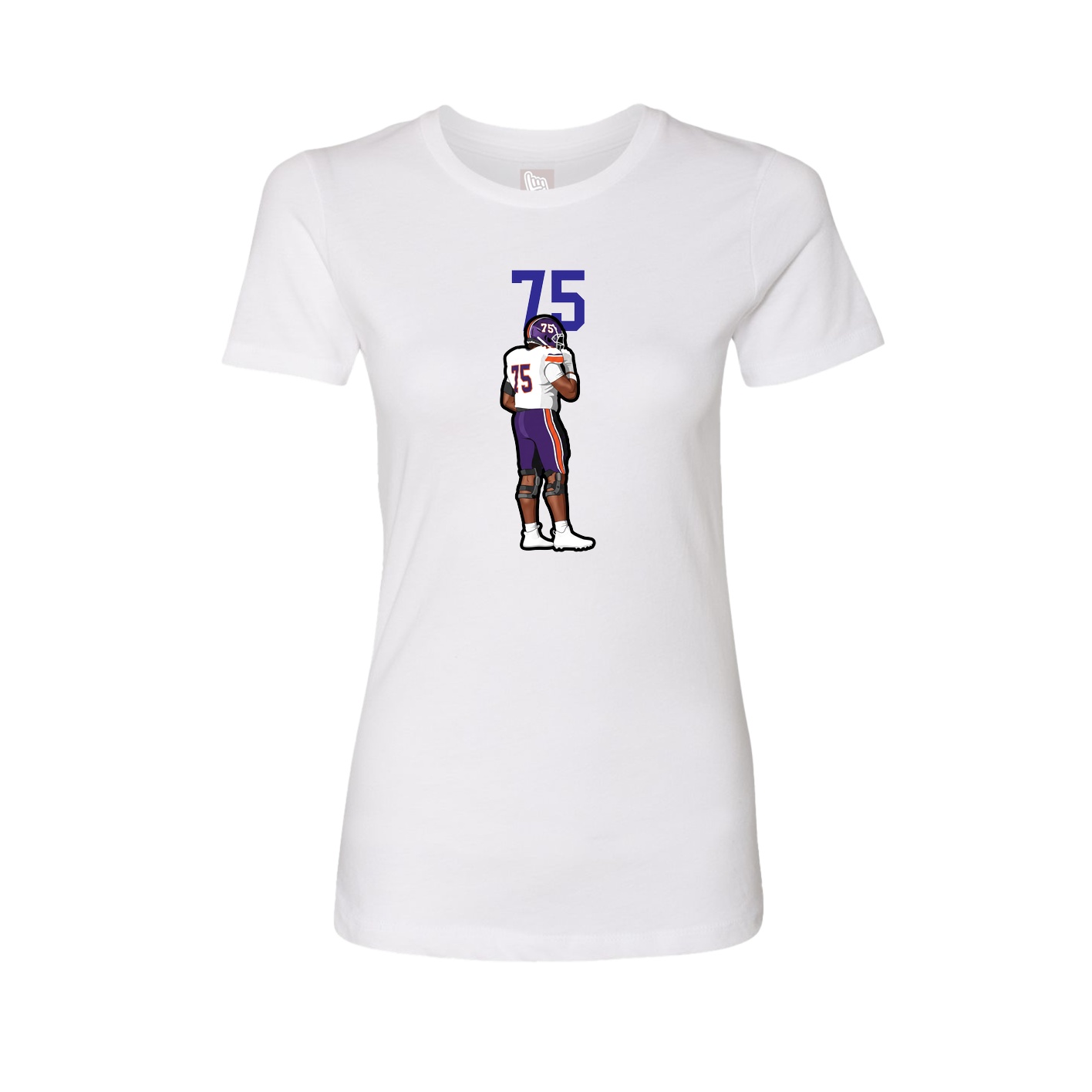 Fitted Women's Tee — Number Top in White