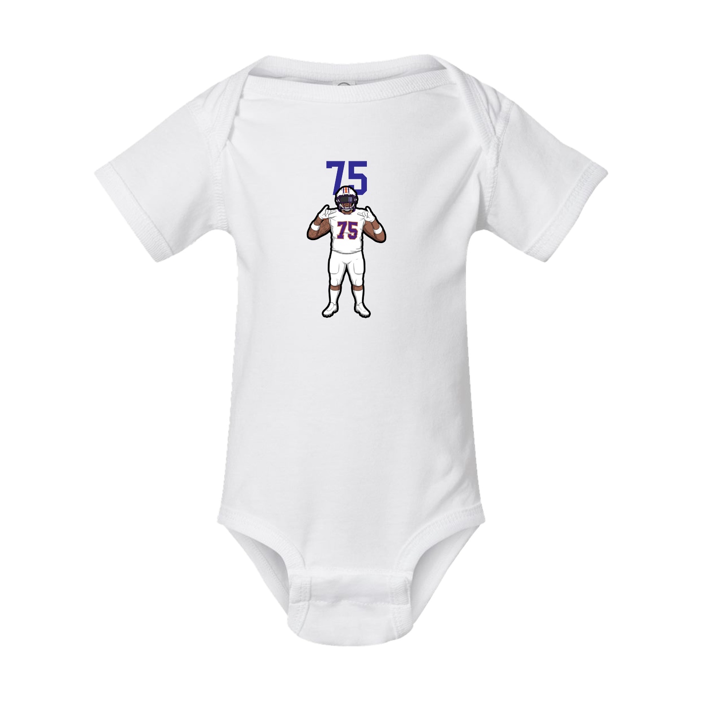 Baby Onesie — Number Top in White