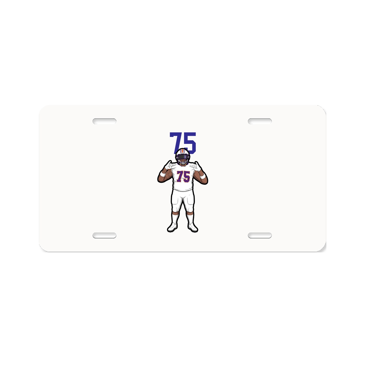 License Plate — Number Top in Classic