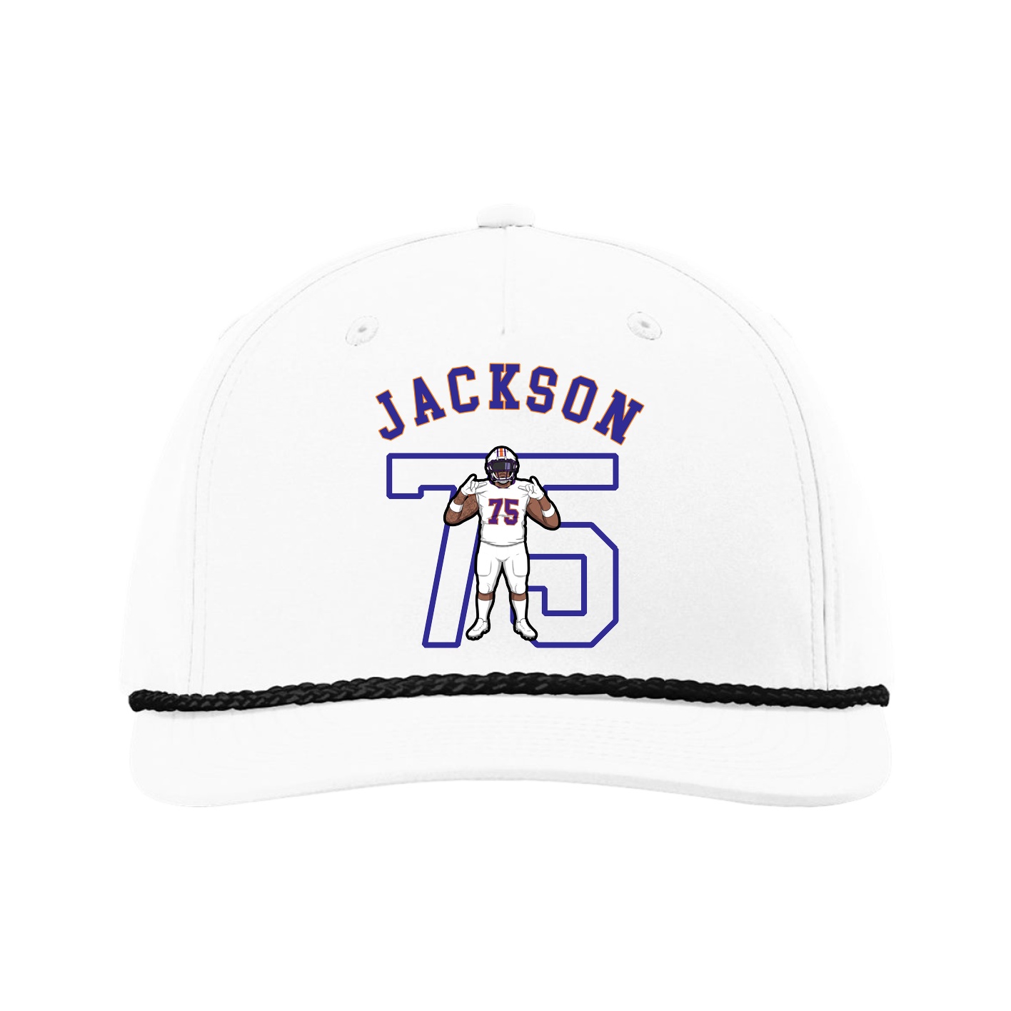 Five-Panel Classic Rope Cap — Shirsey Arch in White