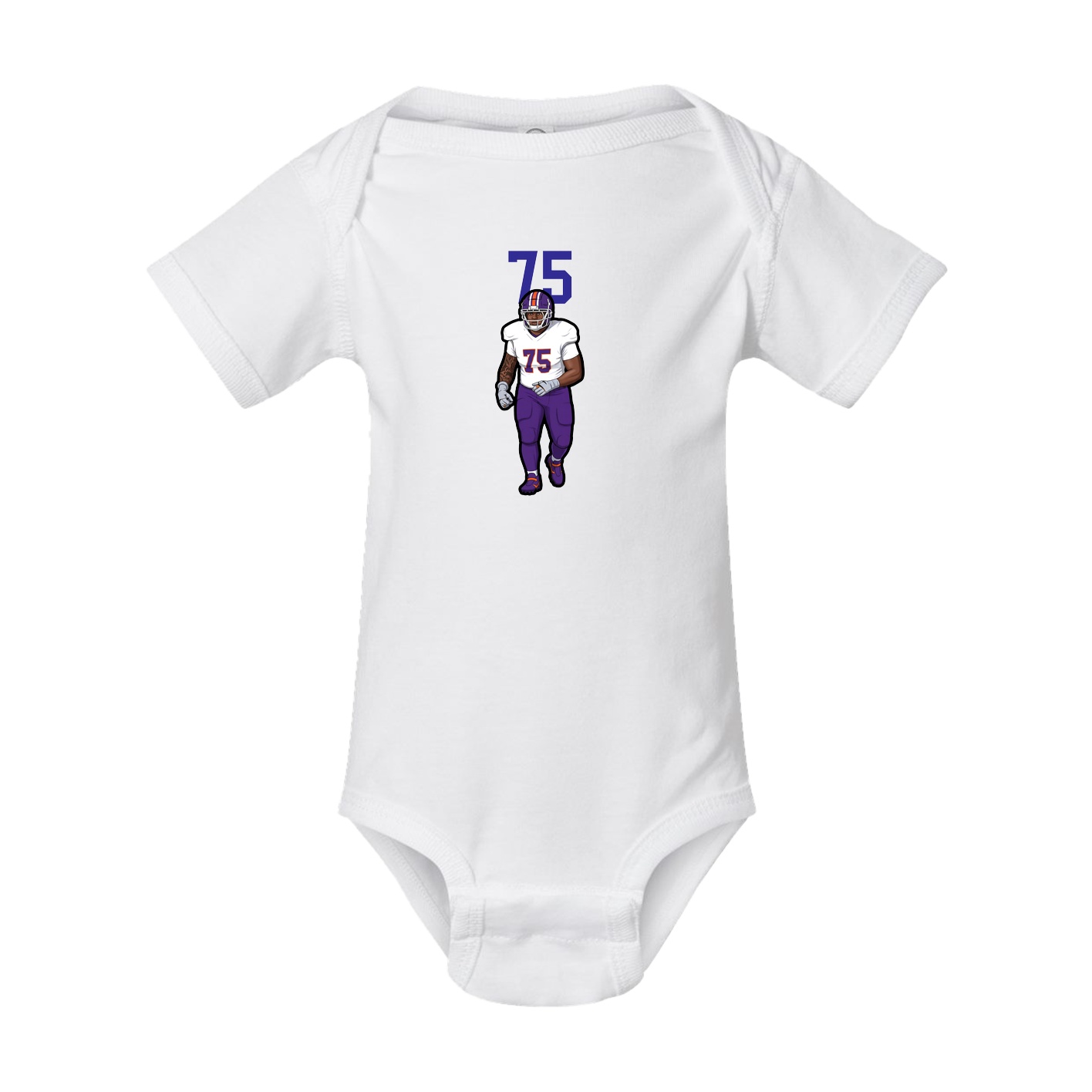 Baby Onesie — Number Top in White