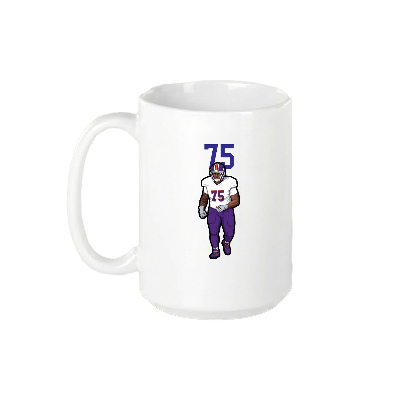 15oz Coffee Mug — Number Top in White