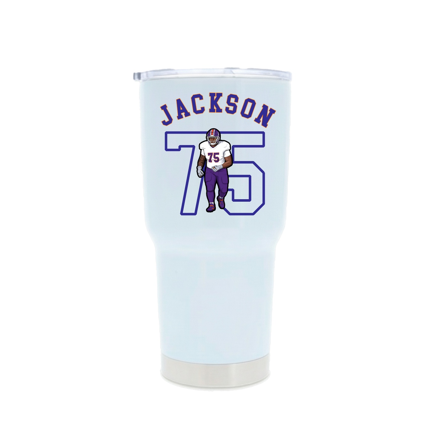 30oz Stainless Steel Tumbler — Shirsey Arch in White
