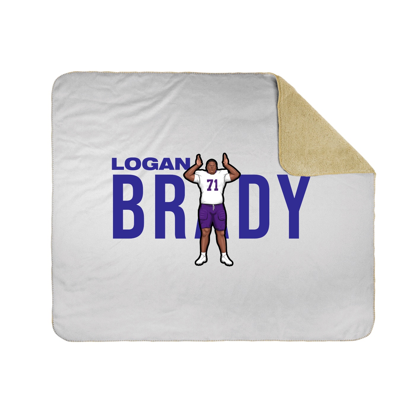 Throw Blanket — Player Name in White