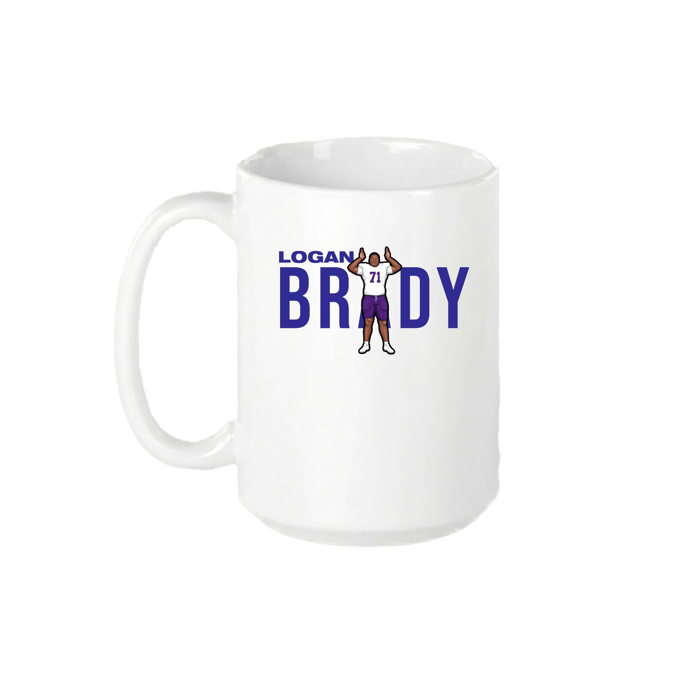 15oz Coffee Mug — Player Name in White