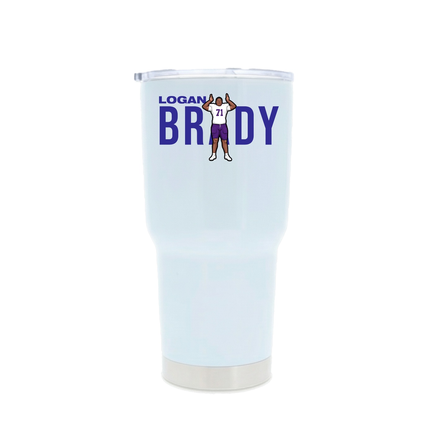 30oz Stainless Steel Tumbler — Player Name in White