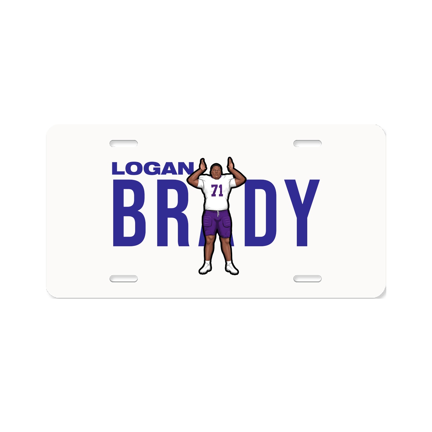 License Plate — Player Name in Classic