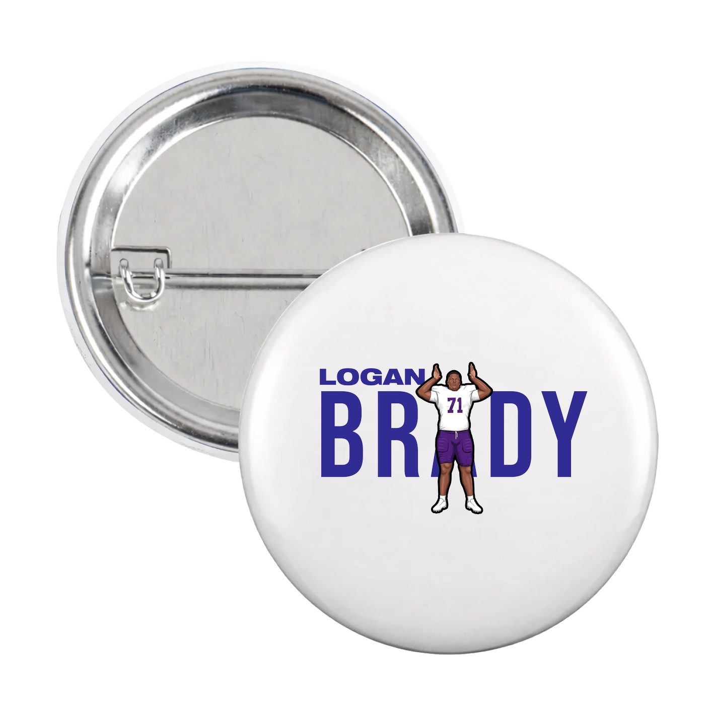 Game Day Button — Player Name in White