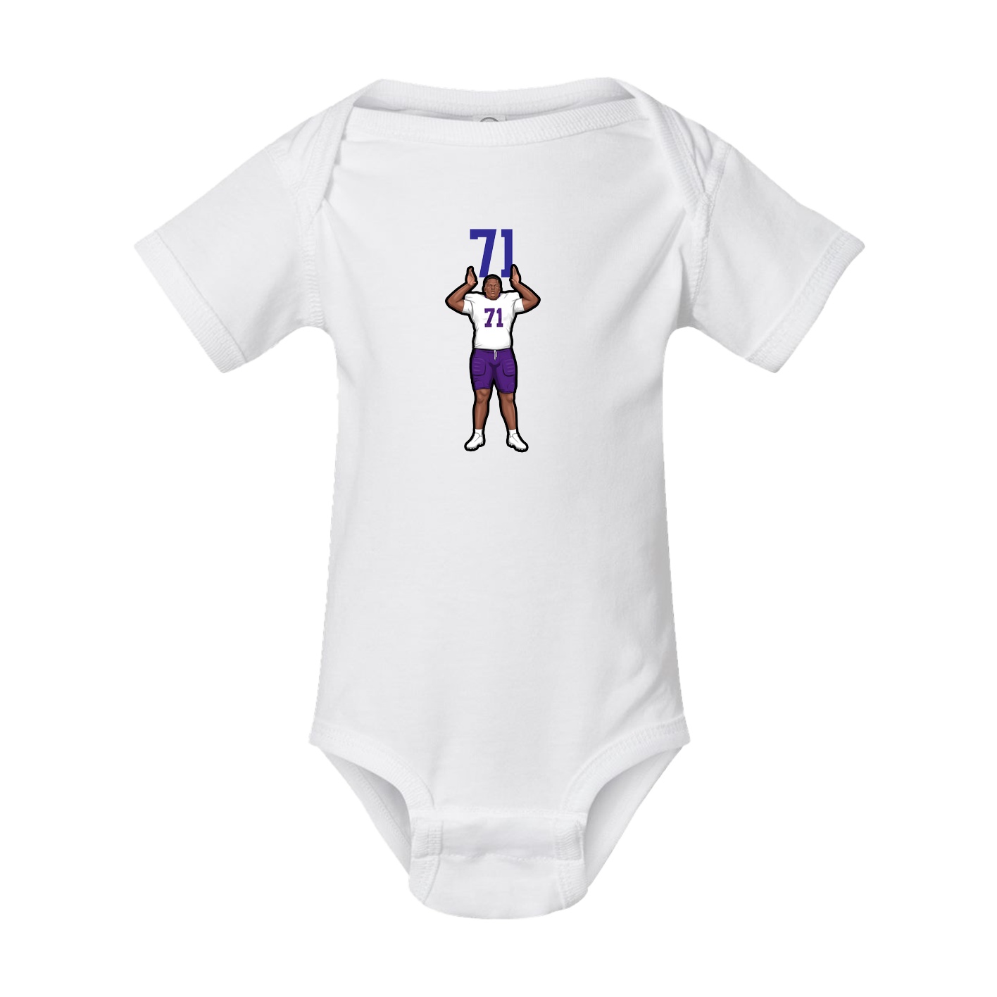 Baby Onesie — Number Top in White
