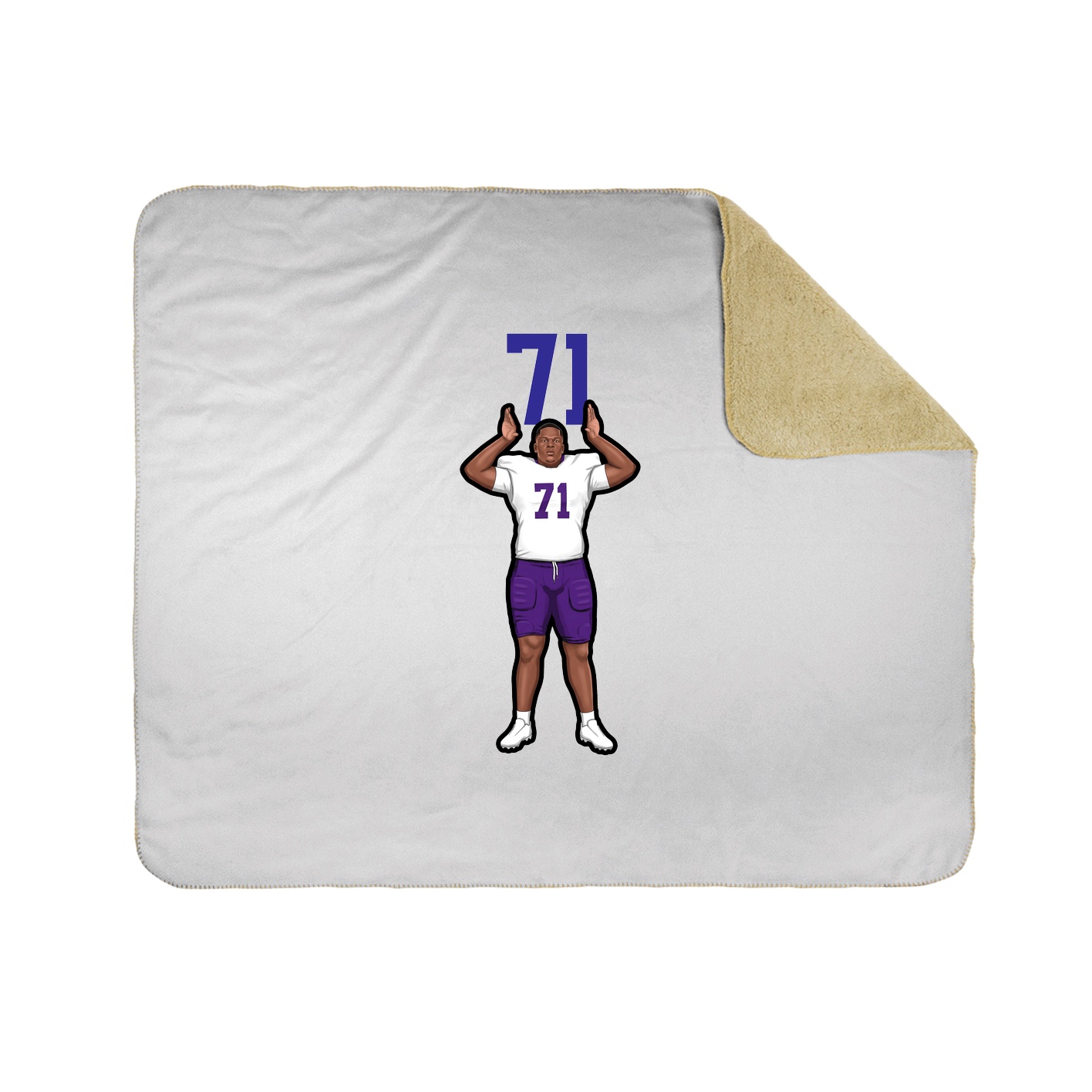 Throw Blanket — Number Top in White