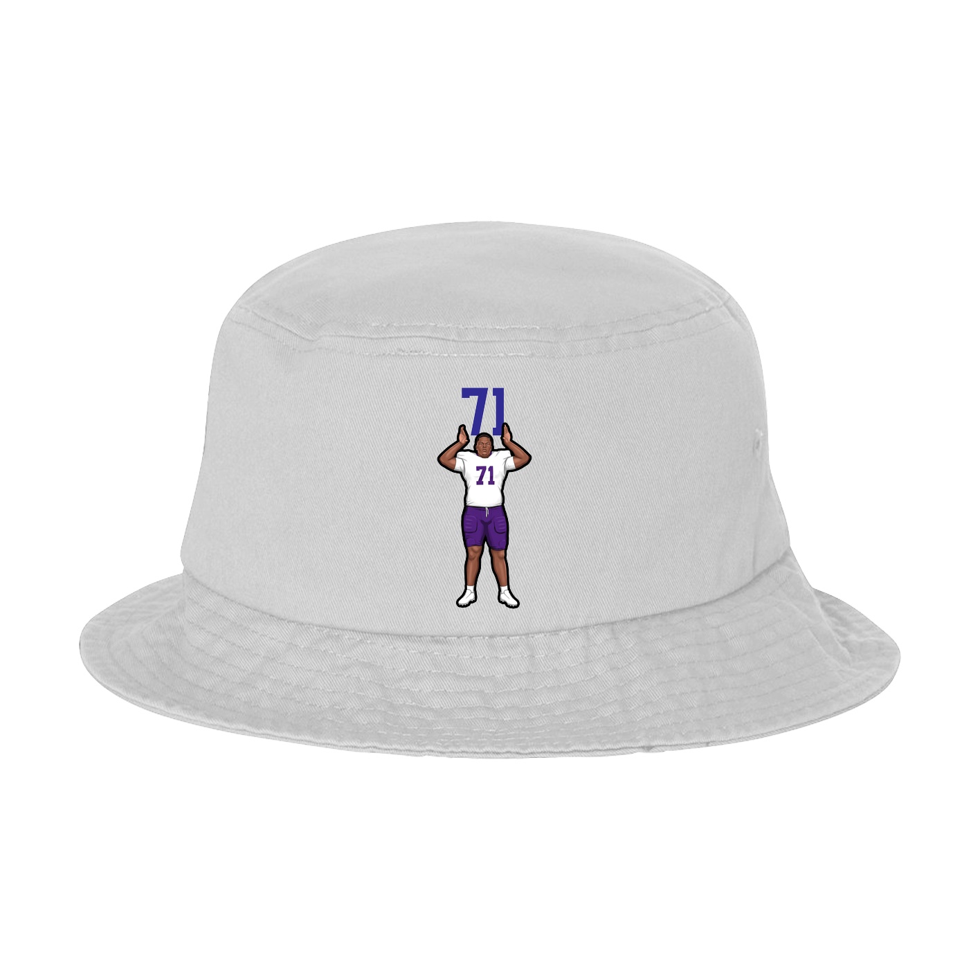 Bucket Cap — Number Top in White