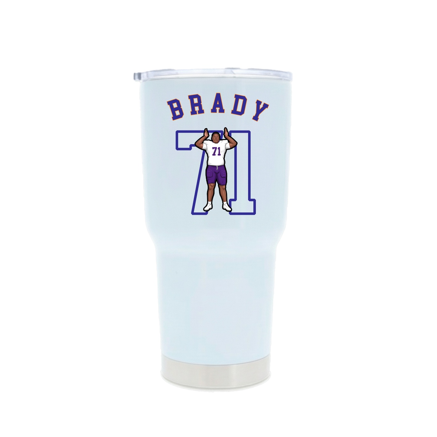 30oz Stainless Steel Tumbler — Shirsey Arch in White