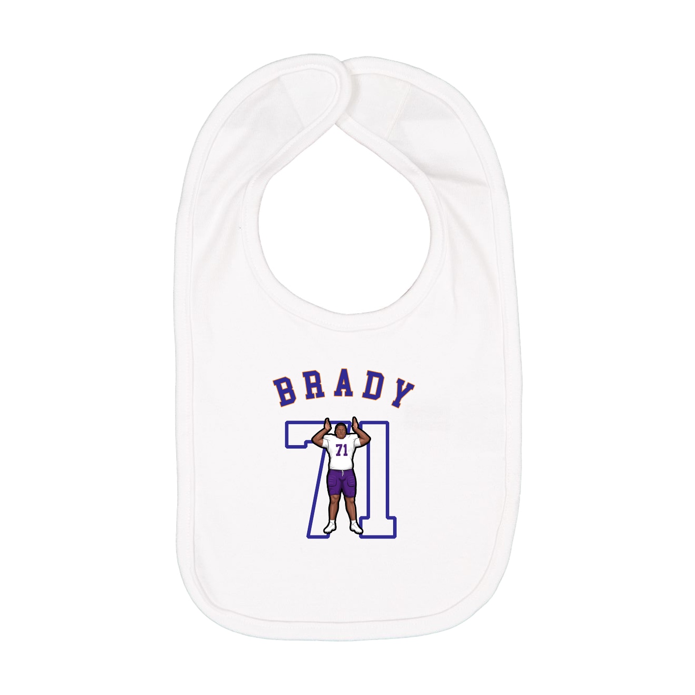 Infant Bib — Shirsey Arch in White
