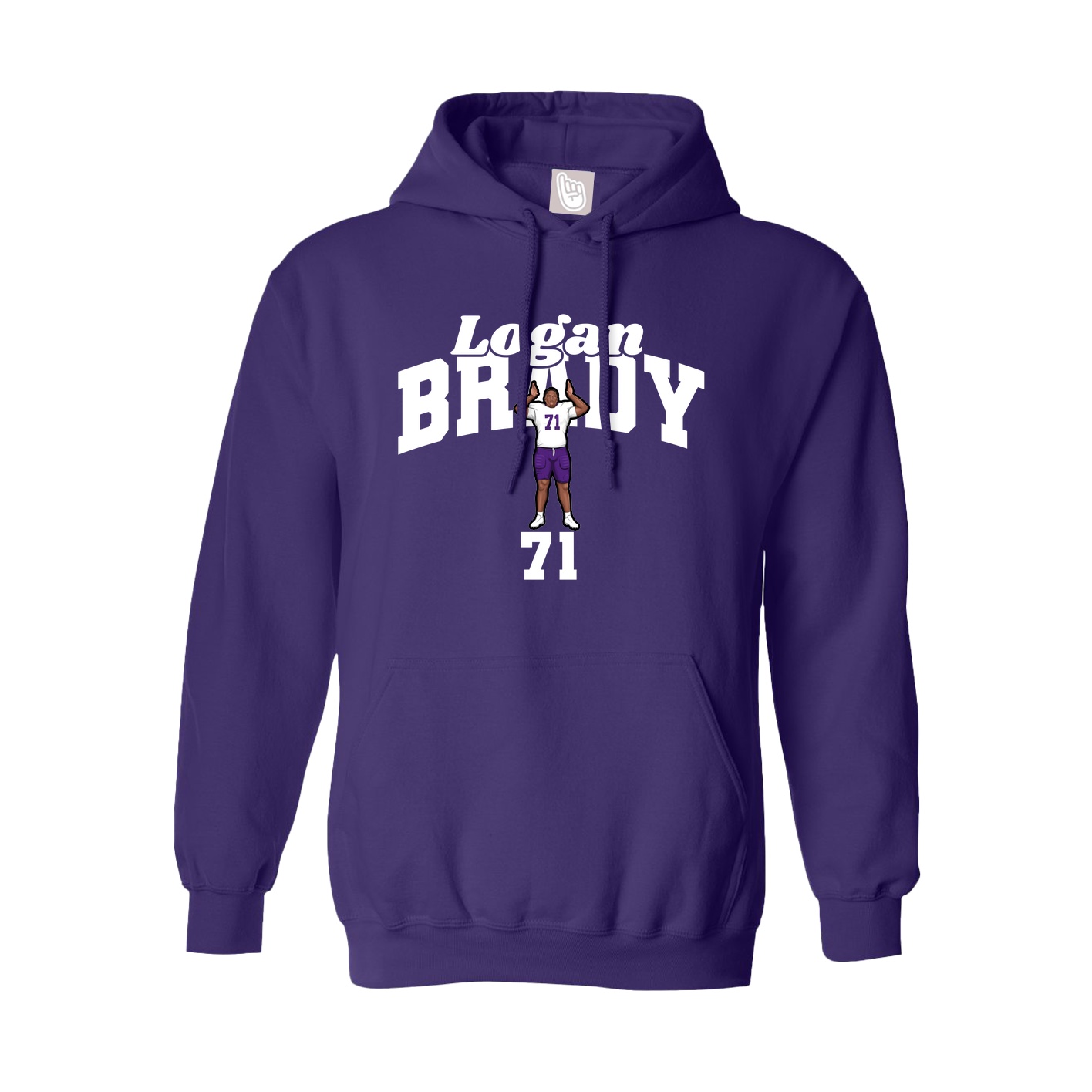 Hoodie — Signature Arch in Purple