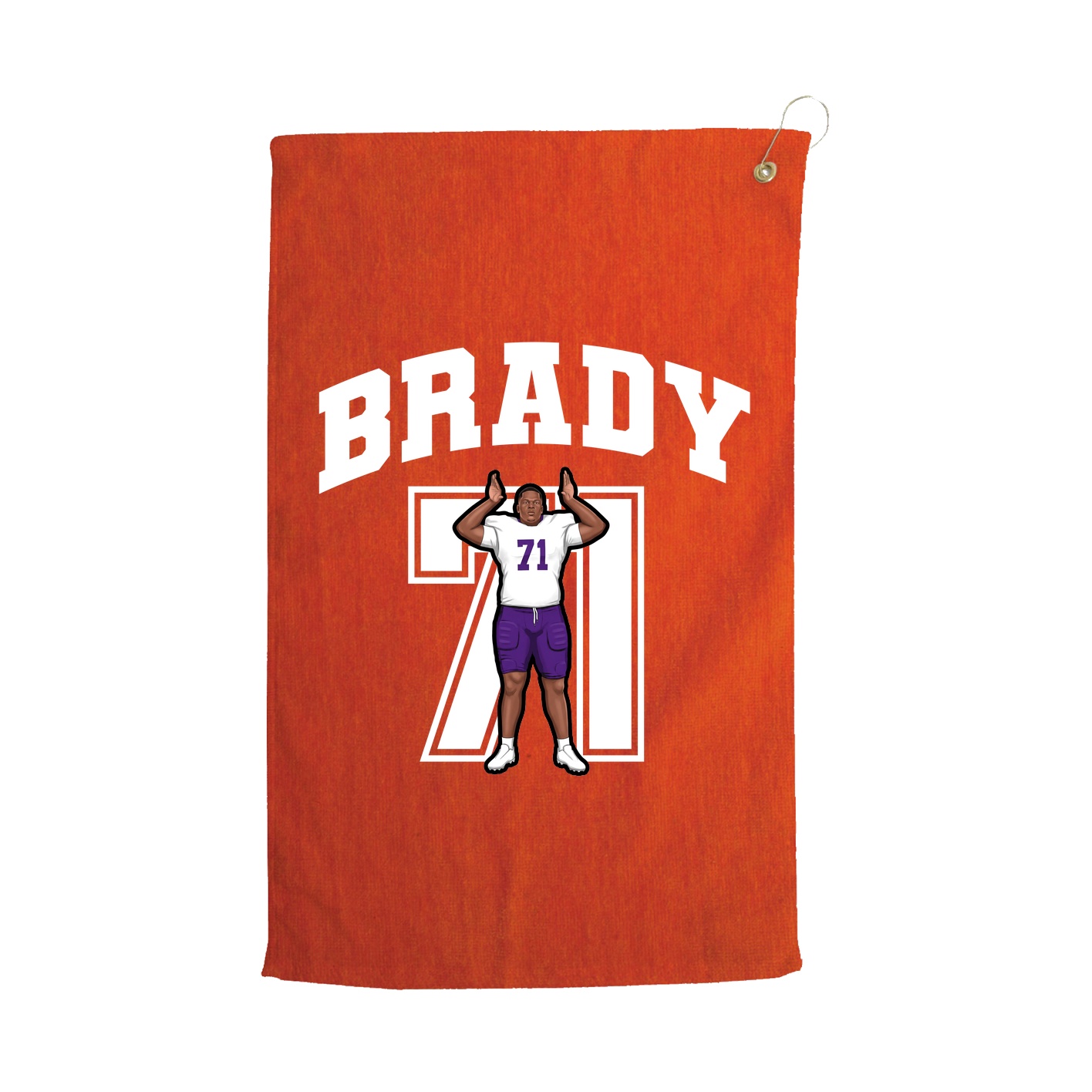 Golf Towel — Number in Orange