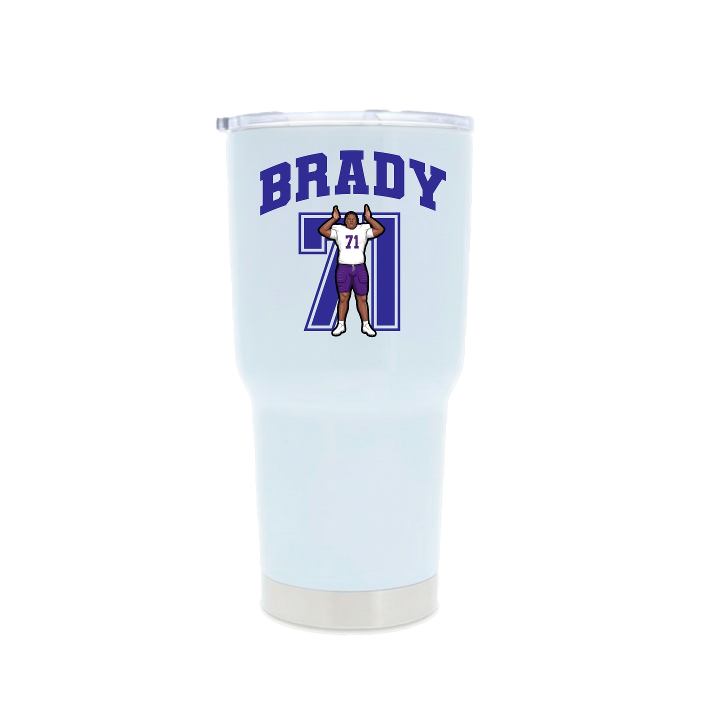 30oz Stainless Steel Tumbler — Number in White