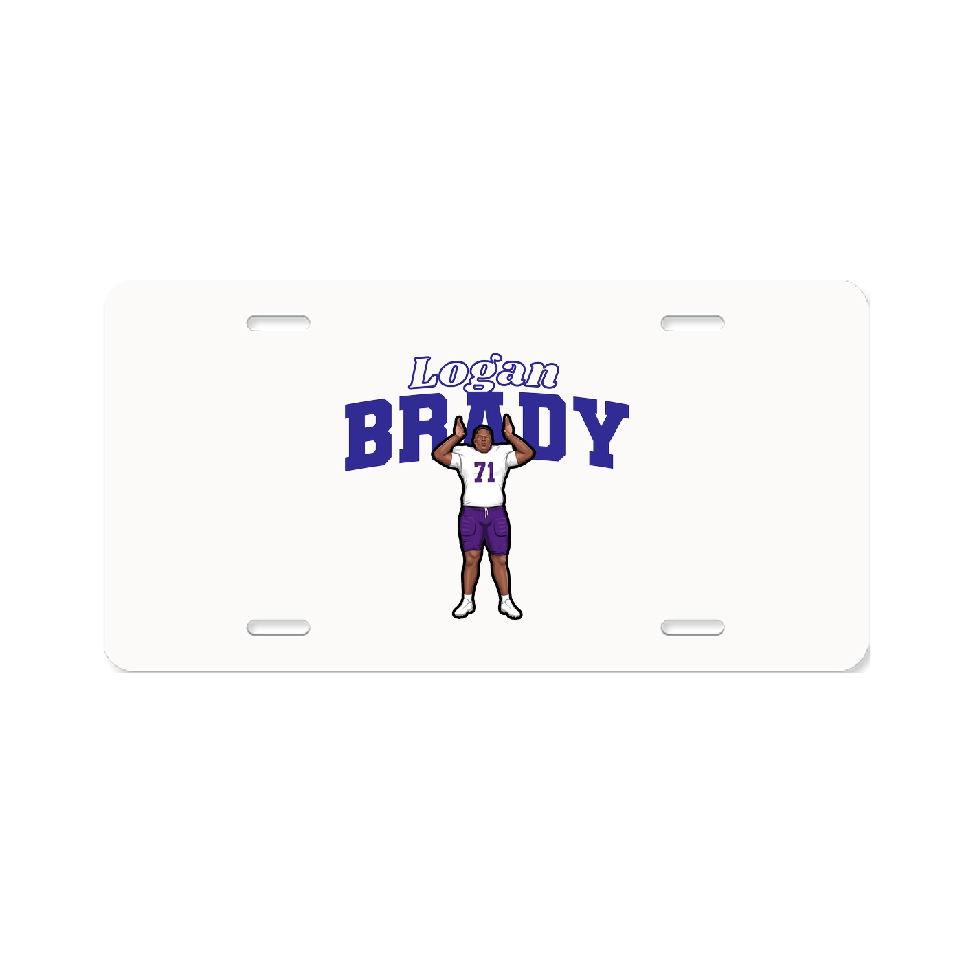 License Plate — Name Arch in Classic
