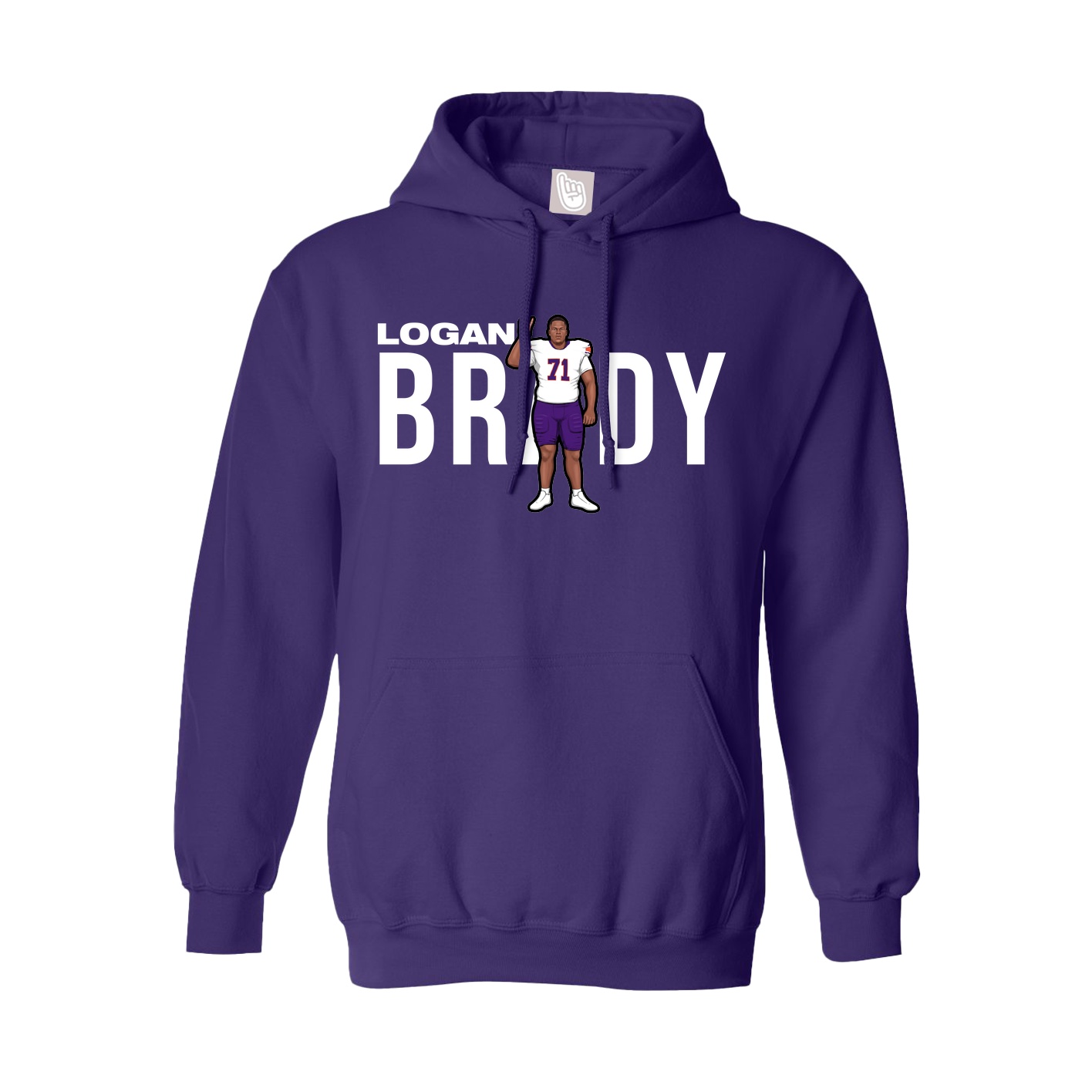 Hoodie — Player Name in Purple