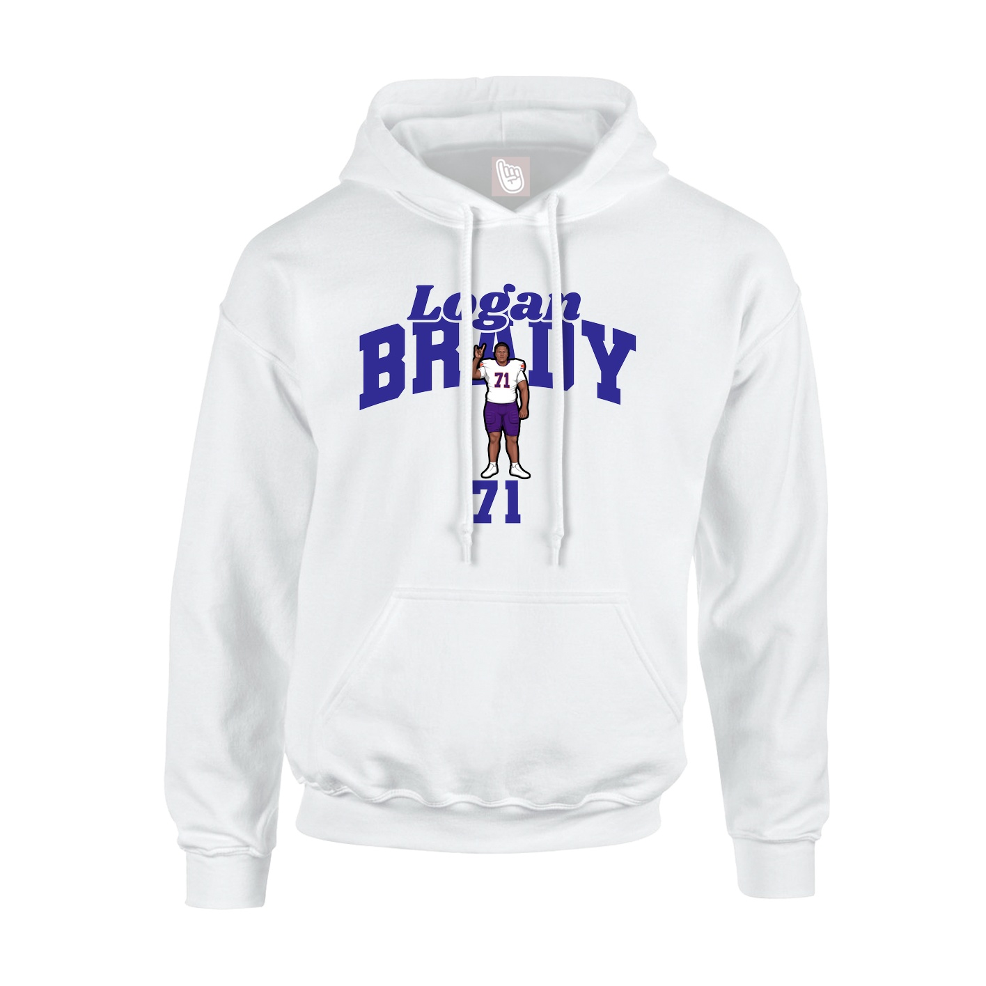 Youth Hoodie — Signature Arch in White