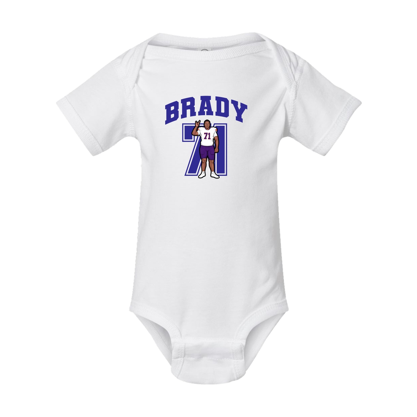 Baby Onesie — Number in White