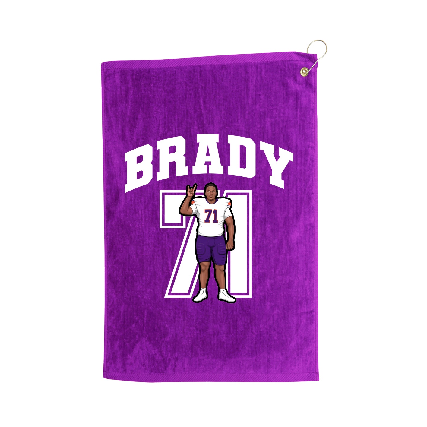 Golf Towel — Number in Purple