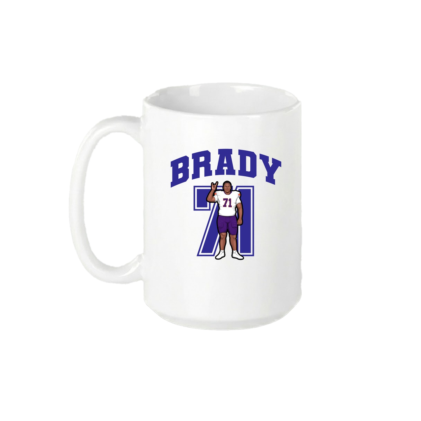 15oz Coffee Mug — Number in White